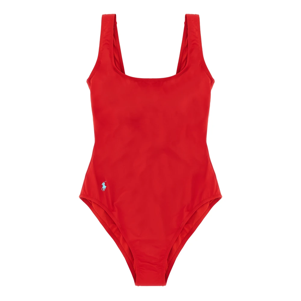 Polo Ralph Lauren Women's Red Swimsuits, L, Martinique One-Piece Swimsuit