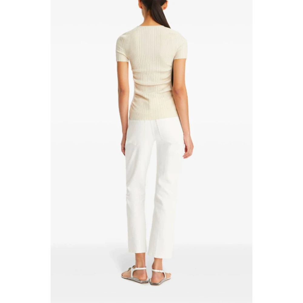 TORY BURCH Witte Flared Denim Jeans White Dames