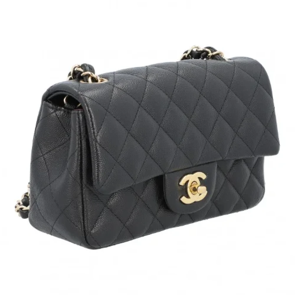 Chanel Vintage Pre-owned Leather crossbody-bags Black Dames