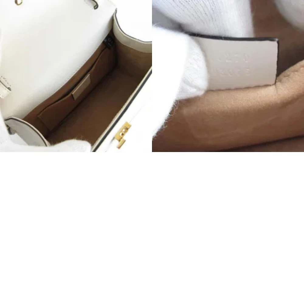 Gucci Vintage Pre-owned Leather gucci-bags White Dames