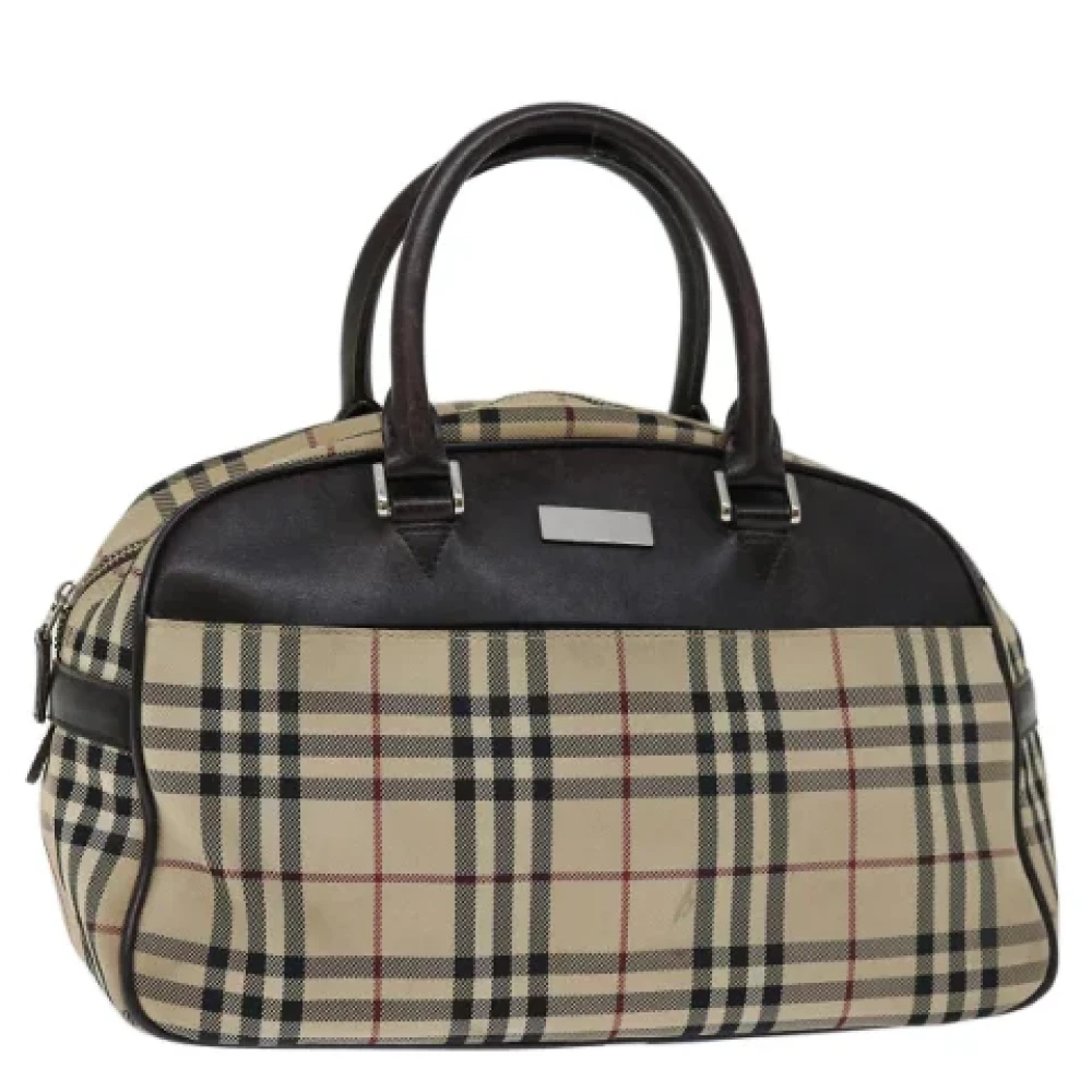 Burberry Vintage Pre-owned Canvas travel-bags Beige Dames