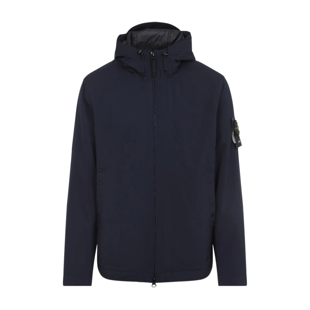 Stone Island , Light Jackets, Male, Blue, L, Soft Shell-R Jacket