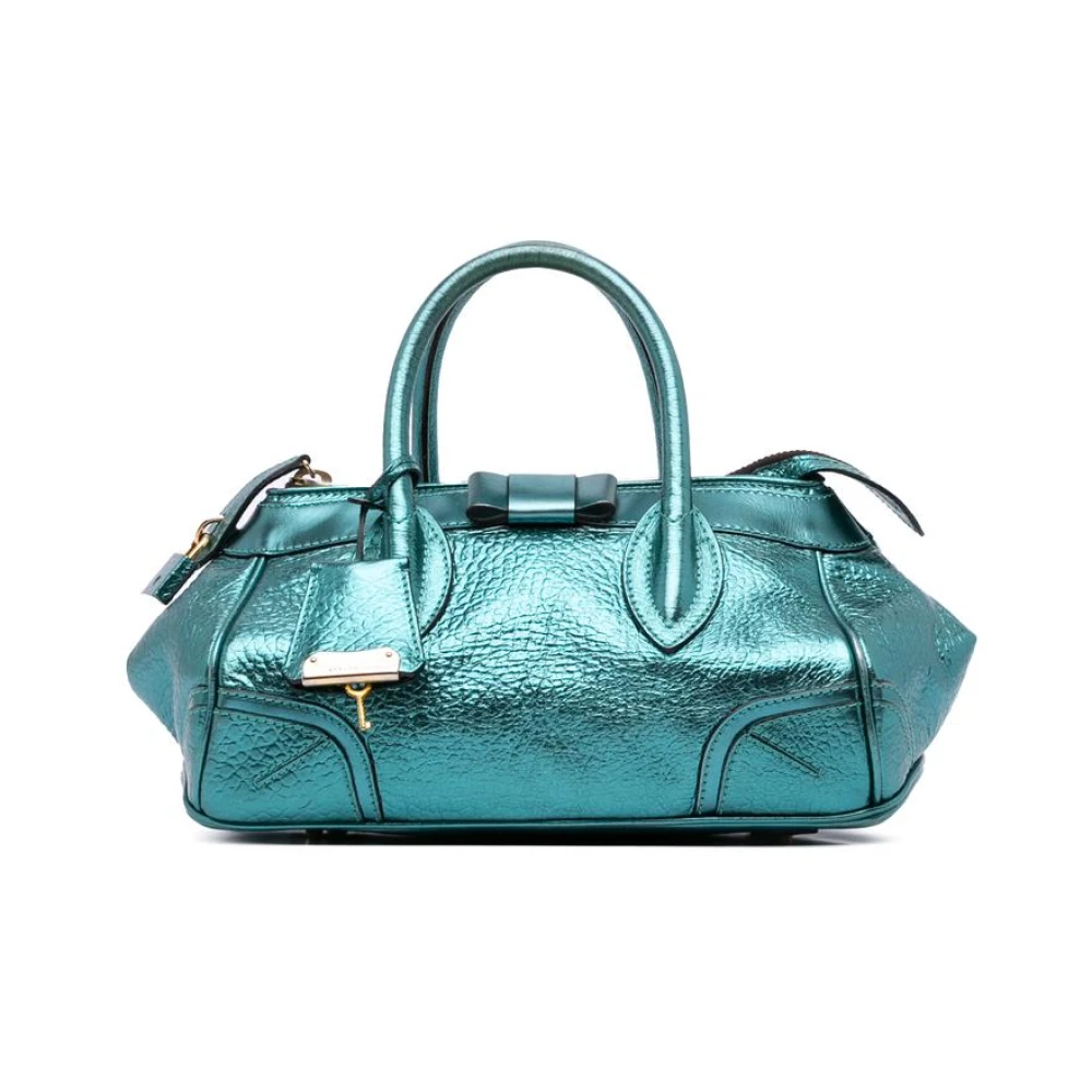 Pre-owned Elegant Satchel Bag with Top Handles and Decorative Bow Detail - Burberry Vintage - Modalova