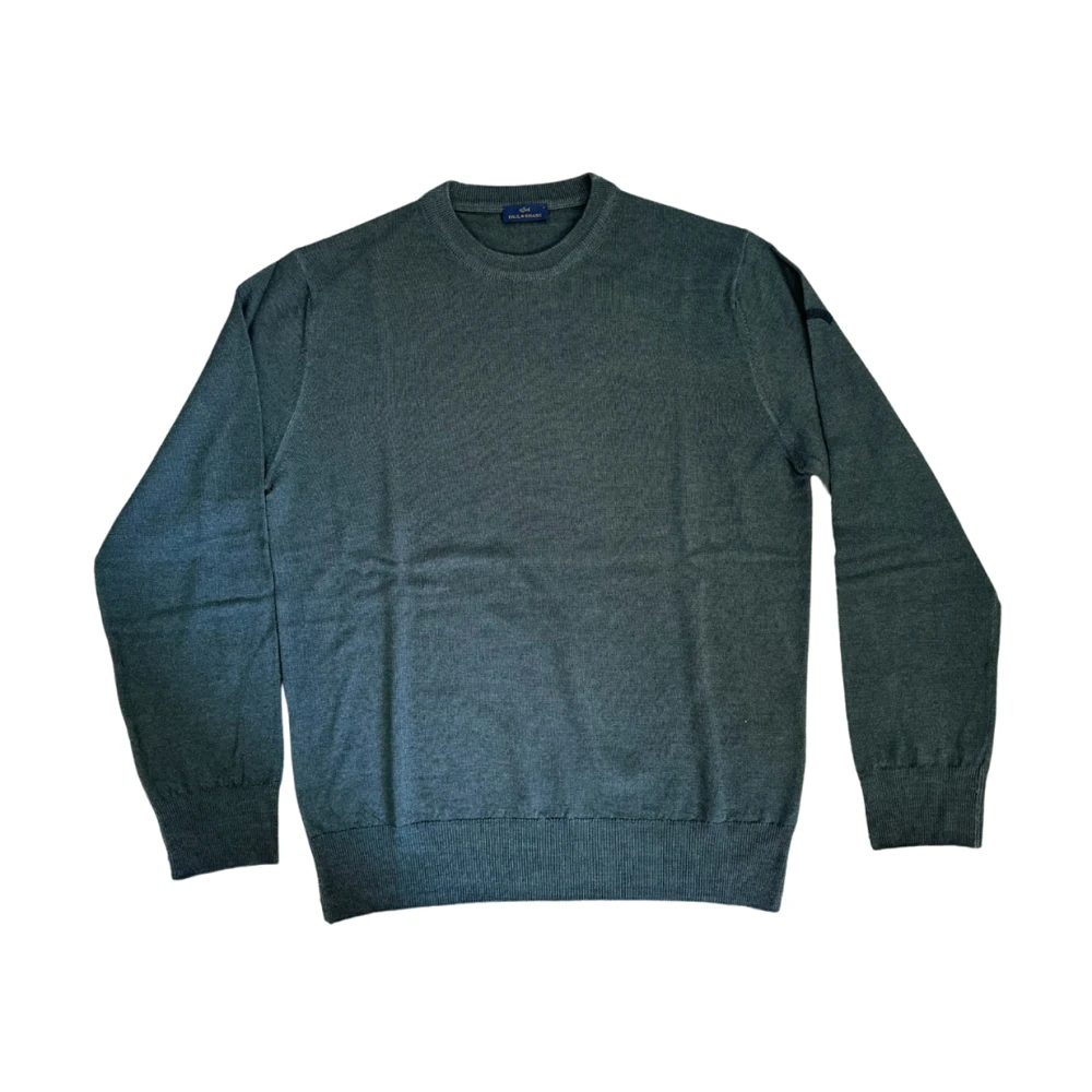 PAUL & SHARK Merino wollen trui in Tinto Capo Green Heren