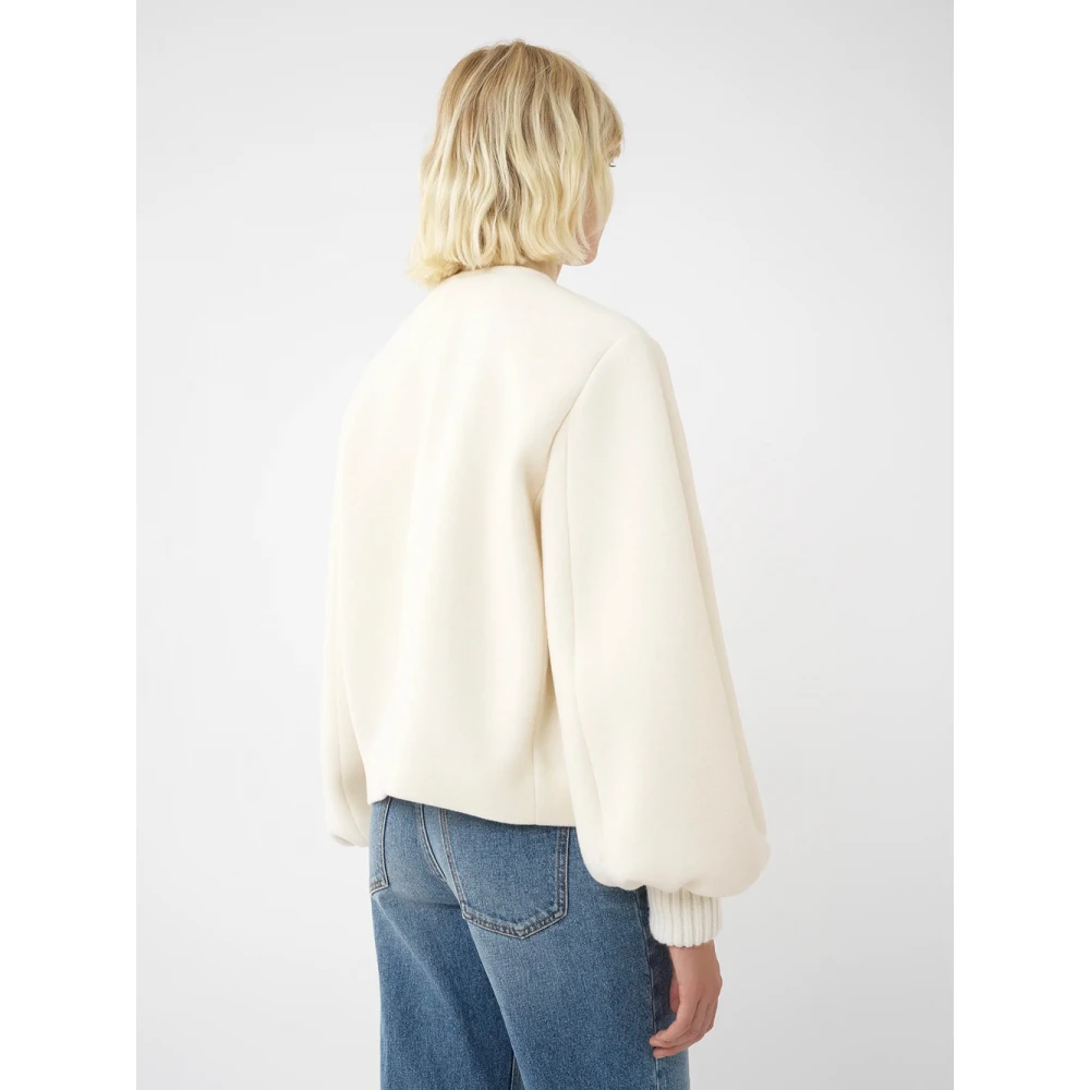 Chloé Single-Breasted Coats White Dames
