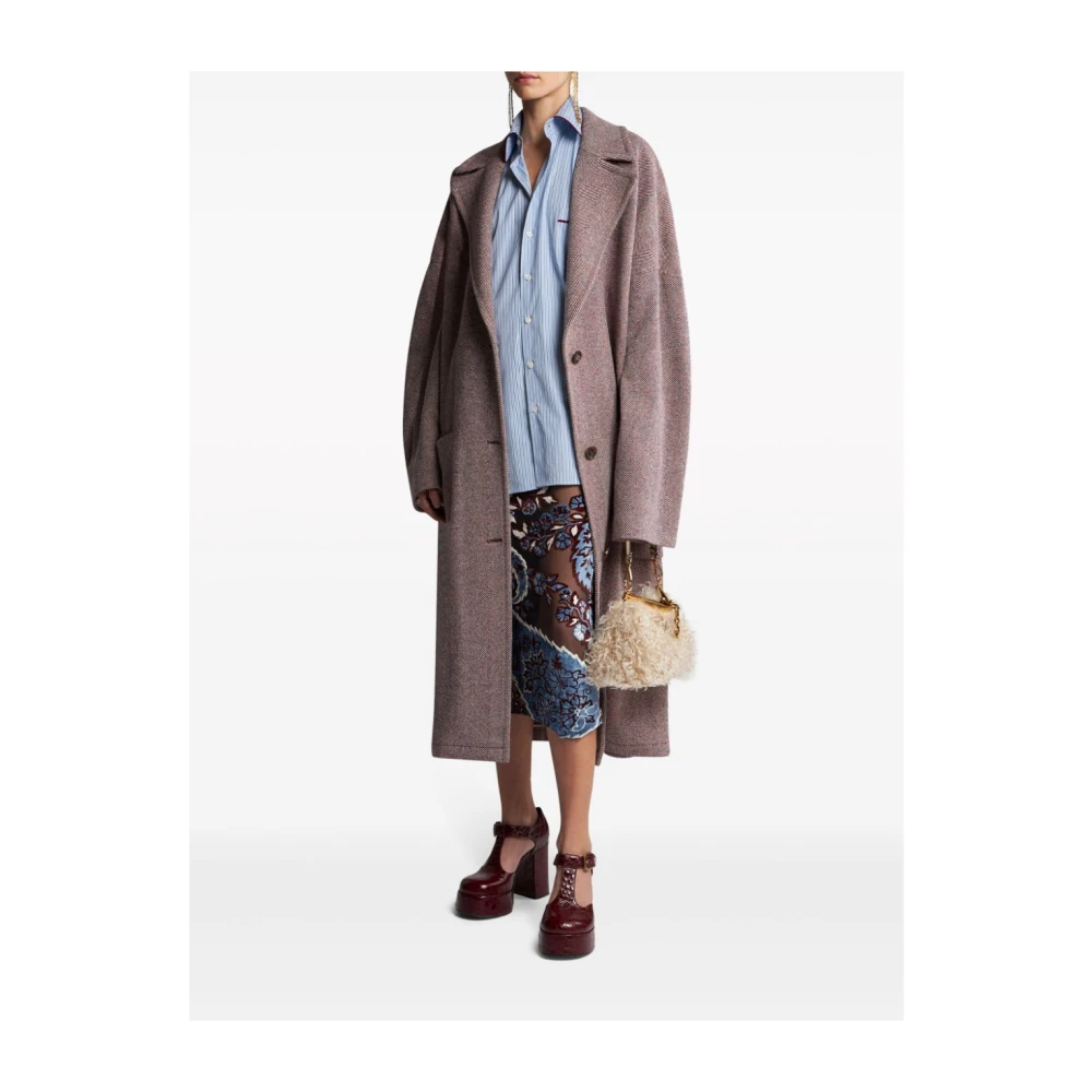 ETRO Paisley Jacquard Midi Rok Multicolor Dames