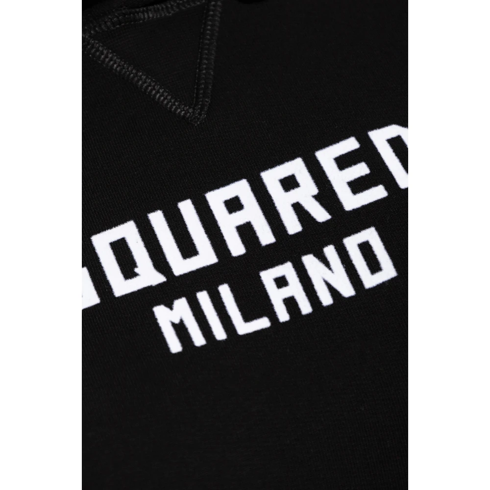 Dsquared2 Sweatshirt met logo Black Dames