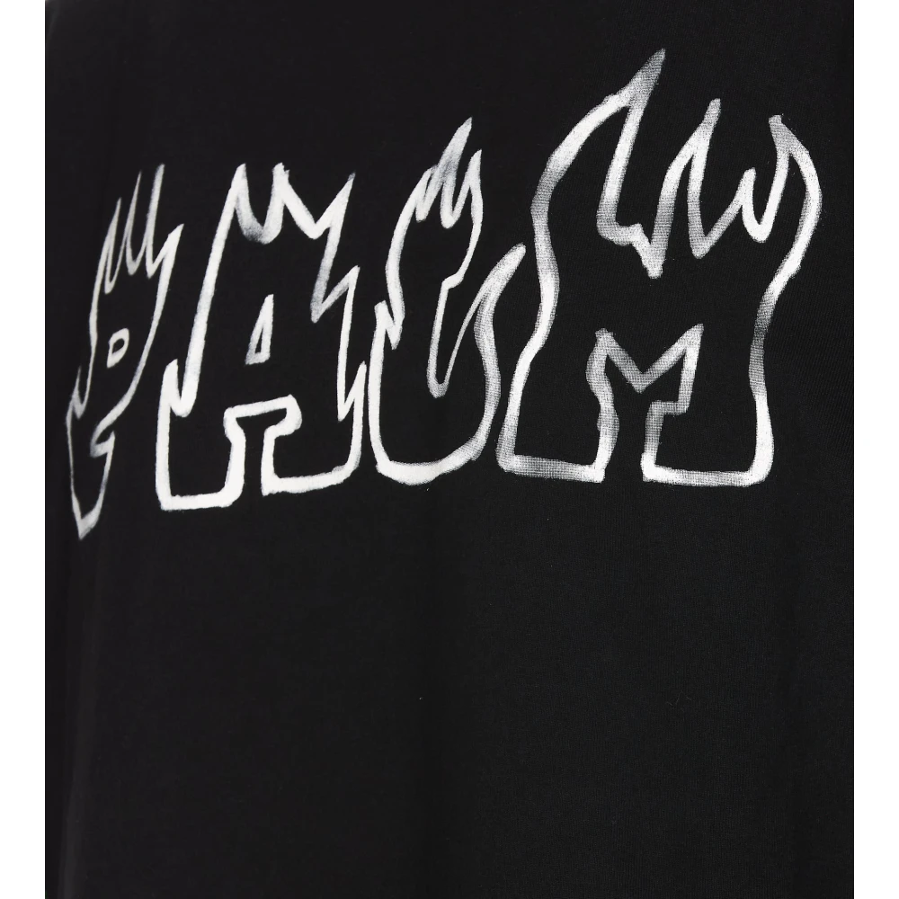Palm Angels Zwart Streetwear Sweatshirt met PalmSkull Print Black Heren