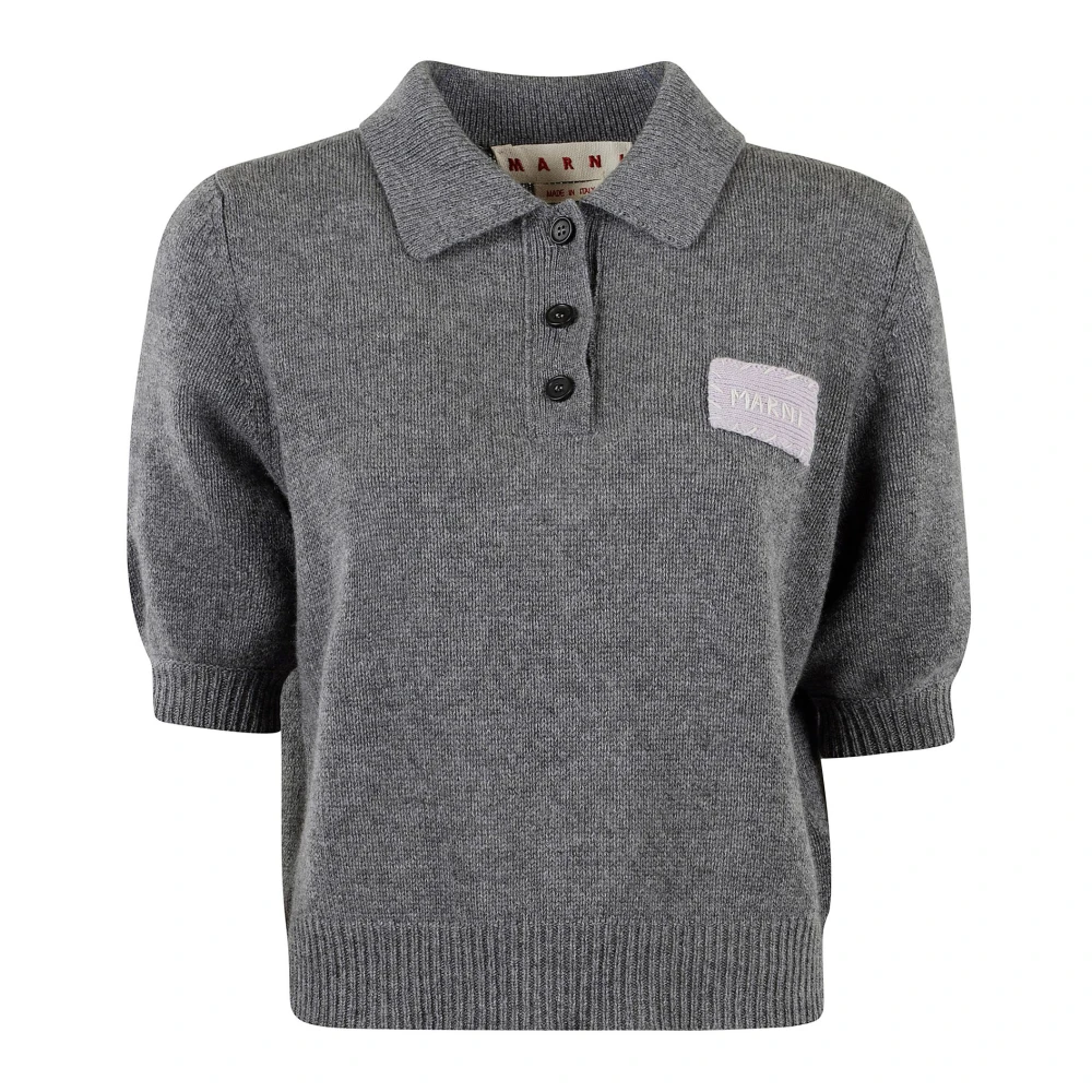 Marni Stijlvolle Polo Neck Sweater Gray Dames
