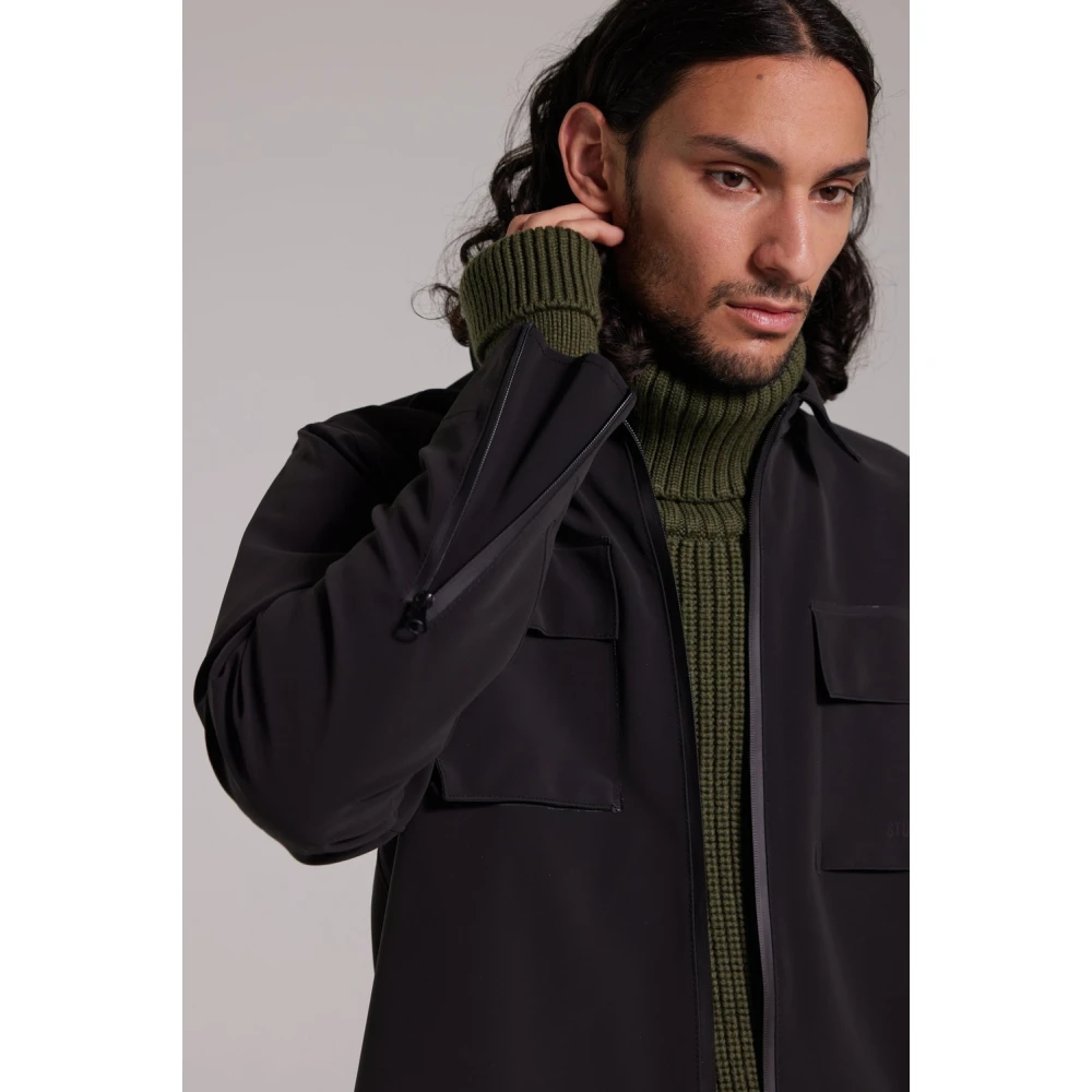 Stutterheim Mat Waterdicht Overshirt Black Heren