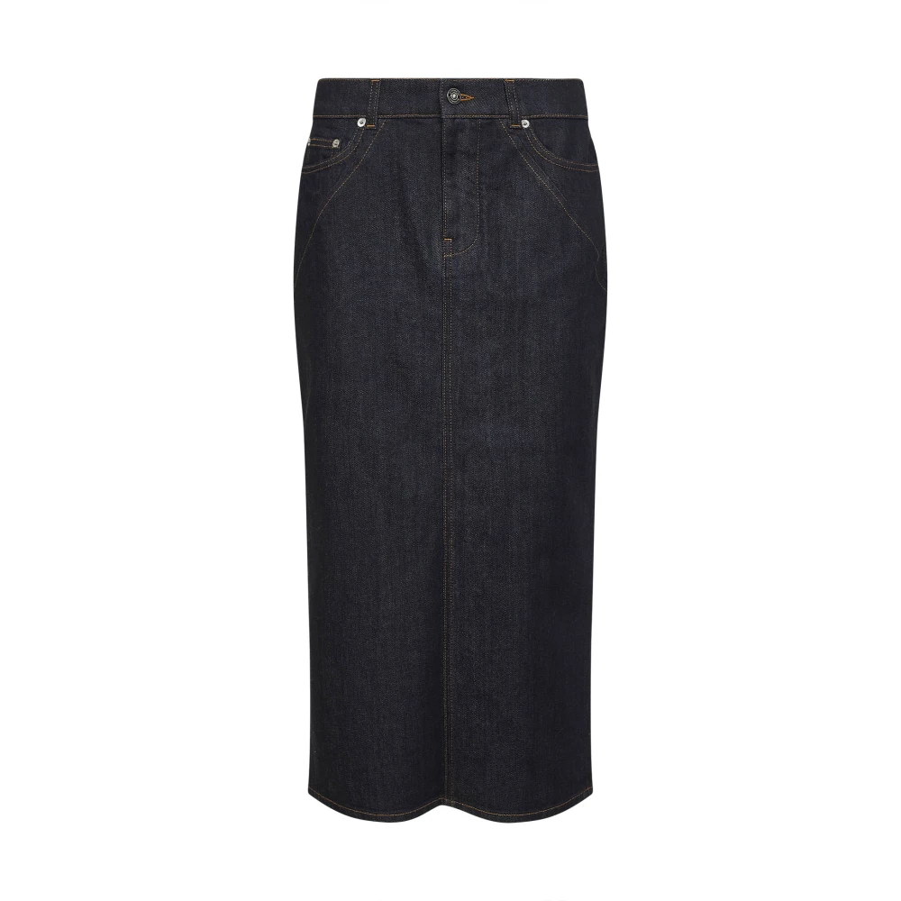 Givenchy Women's Blue Midi Kickback Skirt