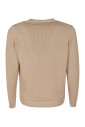 pull-beige-en-lin-coton-col-rond