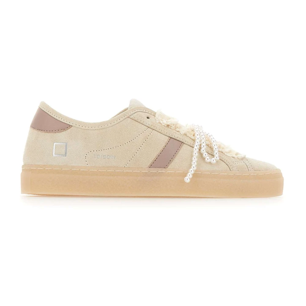 D.a.t.e. Women's Beige Sneakers, 6 Uk, Tender Bow Trainers