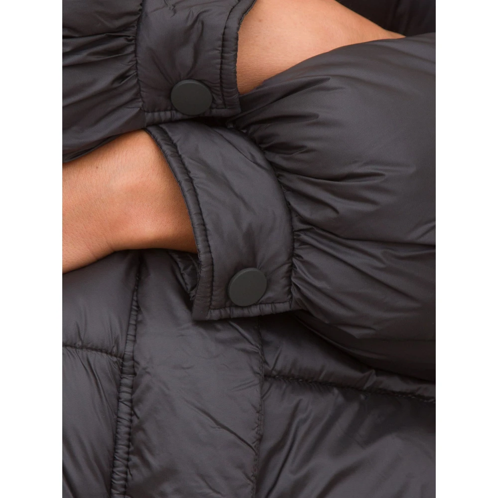 Twinset Gewatteerde Zwarte Jas Black Dames