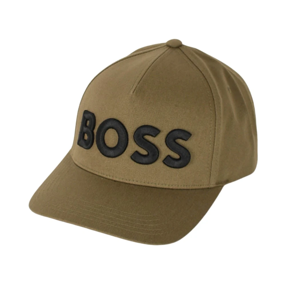 Hugo Boss Katoenen Baseballpet met gebogen klep Green Unisex