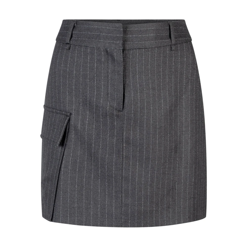 Aaiko Pinstripe Rok Pascale Model Black Dames