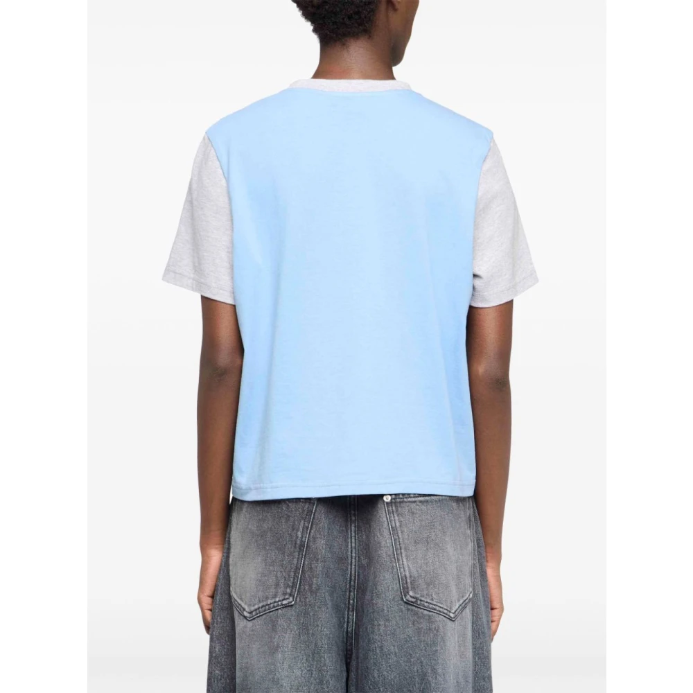 JW Anderson Gepaneelde Ronde Hals T-shirts en Polos Gray Dames