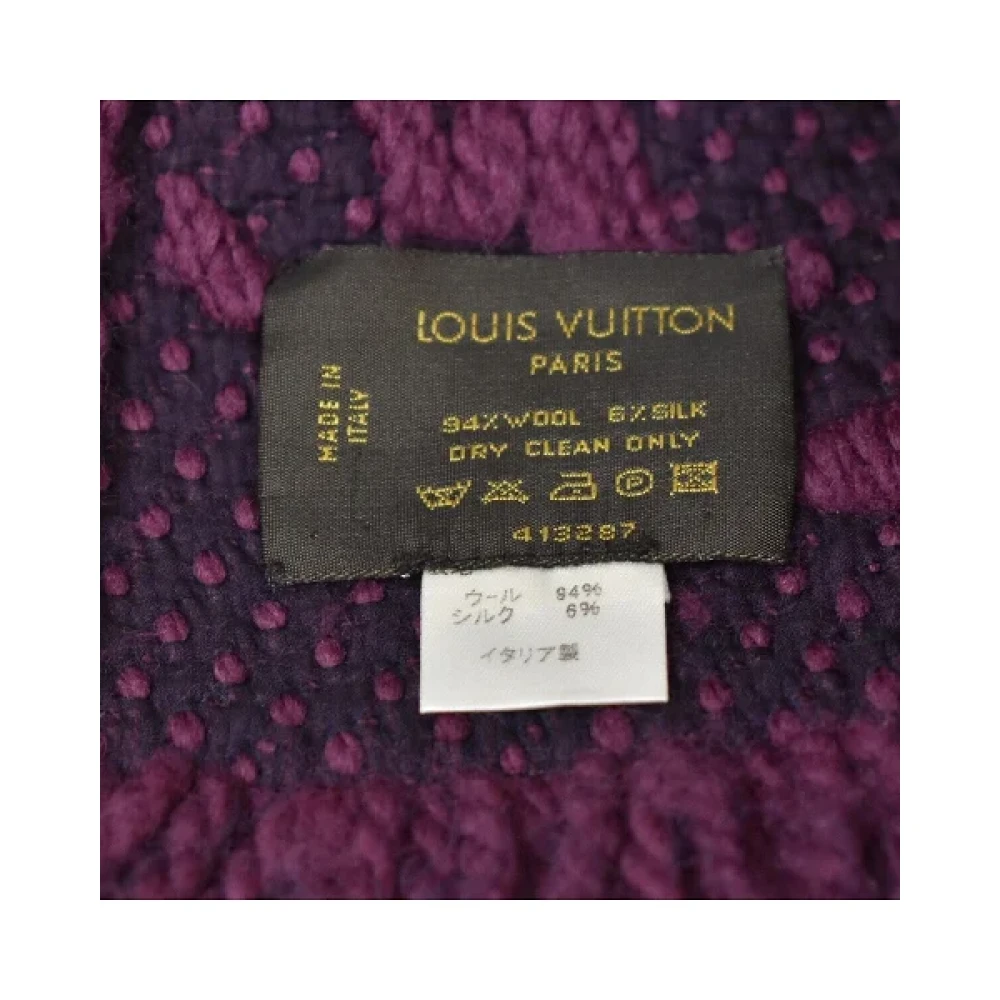 Louis Vuitton Vintage Pre-owned Wool scarves Purple Dames