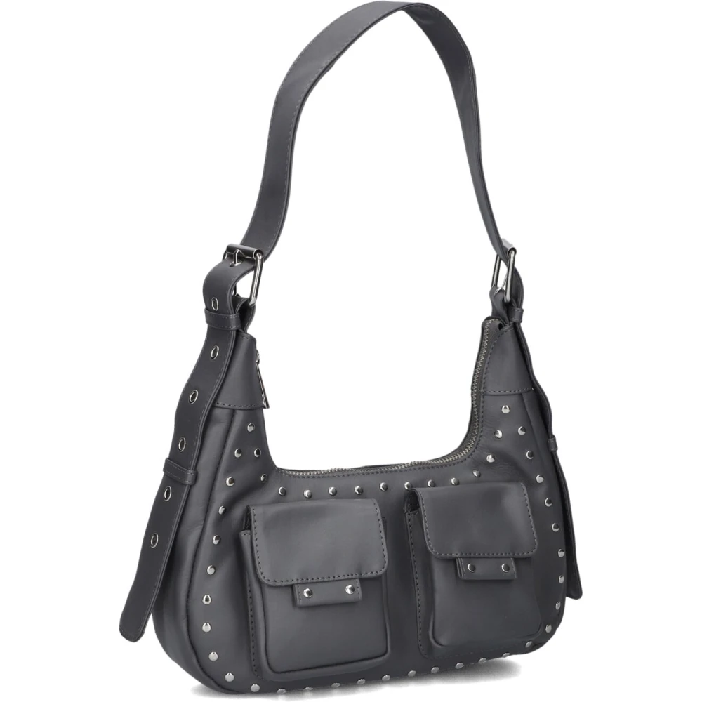 Núnoo Kleine Stud Schoudertas Grijs Gray Dames