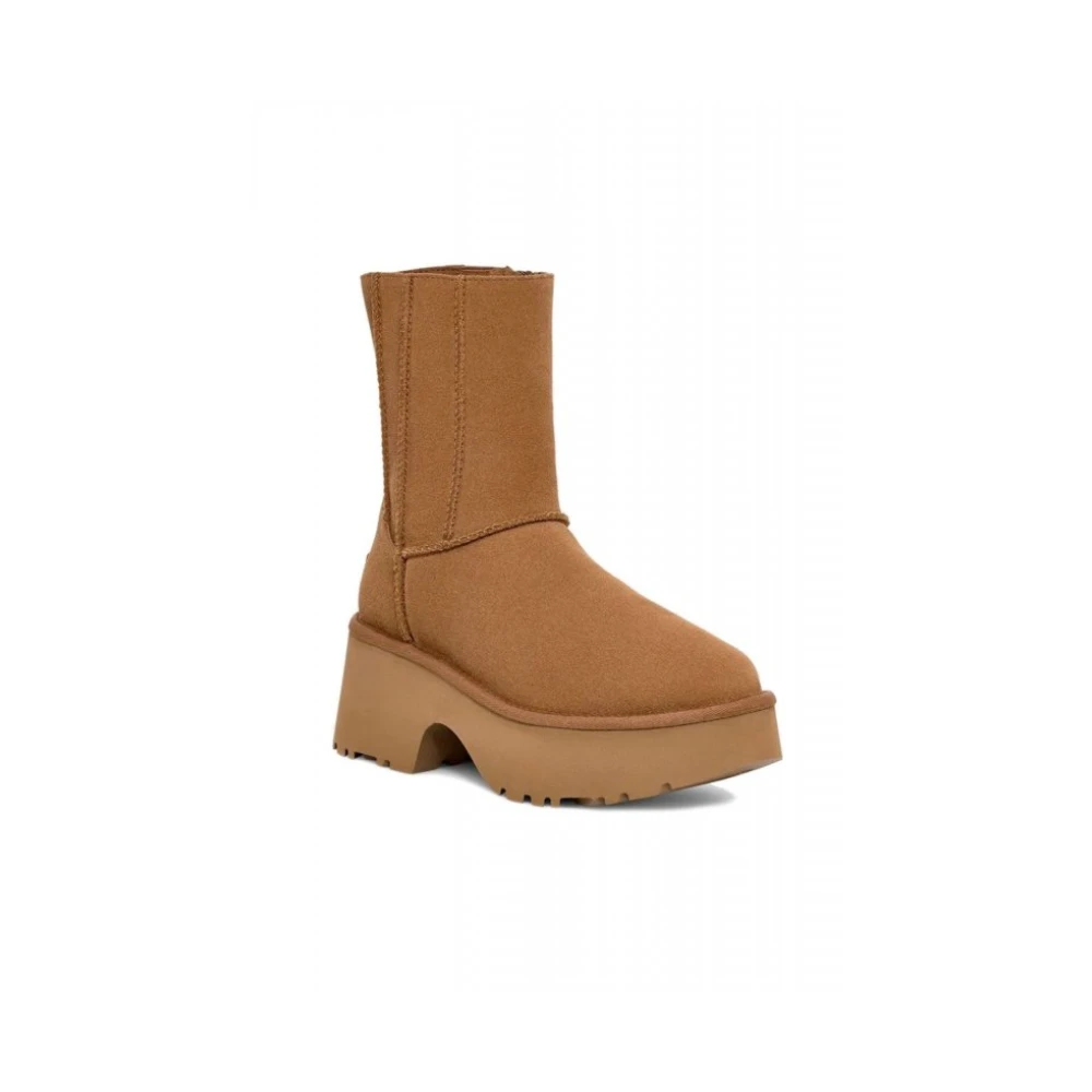 UGG® Classic Twin Seam New Heights Boot in Brown, Size 6, Suede/Polyester/Wool - Image 5