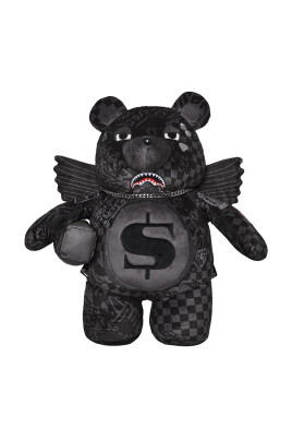 moneybear-black-grey-check-backpack
