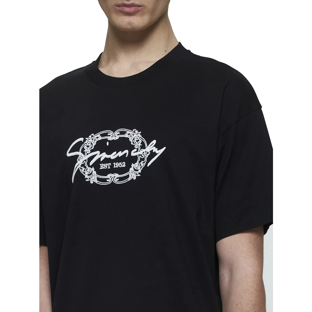 Givenchy Zwart Katoenen Medaillon T-shirt Black Heren