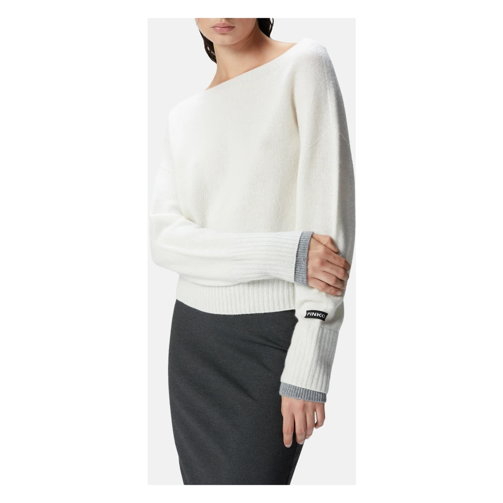 pinko Stijlvolle Gebreide Kleding White Dames