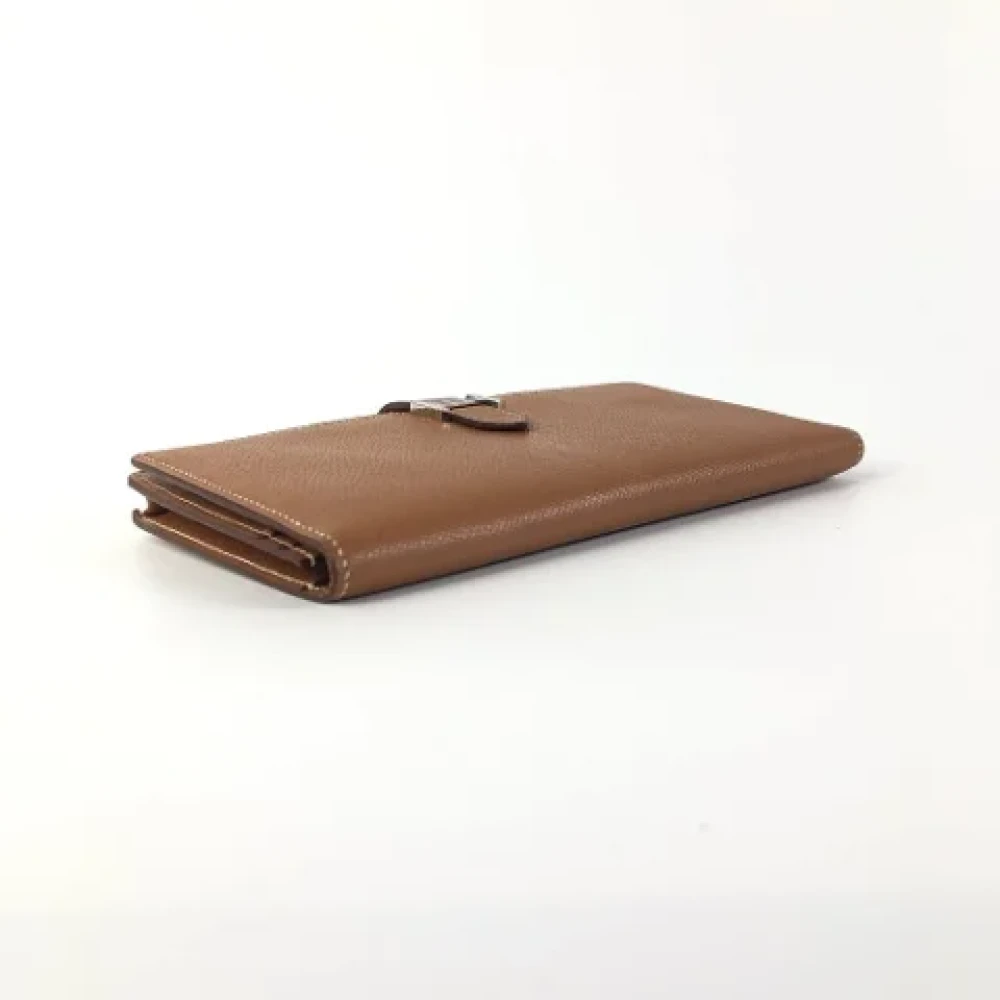 Hermès Vintage Pre-owned Leather wallets Brown Dames