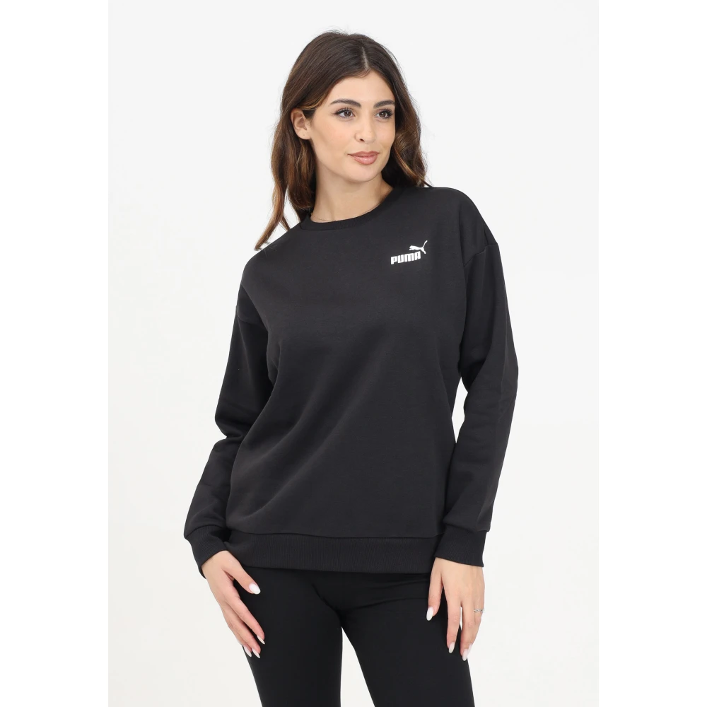 Puma Essentials Zwarte Crewneck Sweater Black Dames