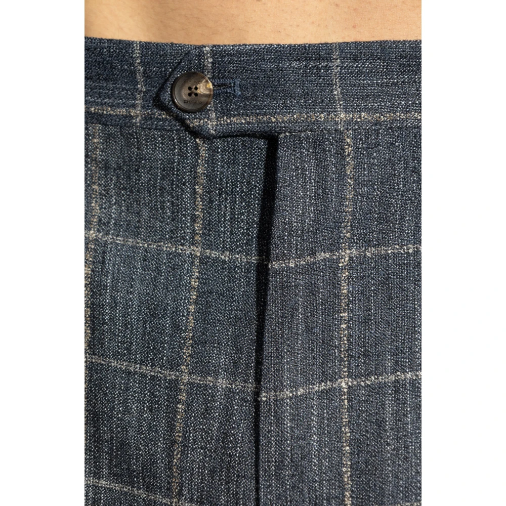 ETRO Broek met ruitpatroon Blue Heren