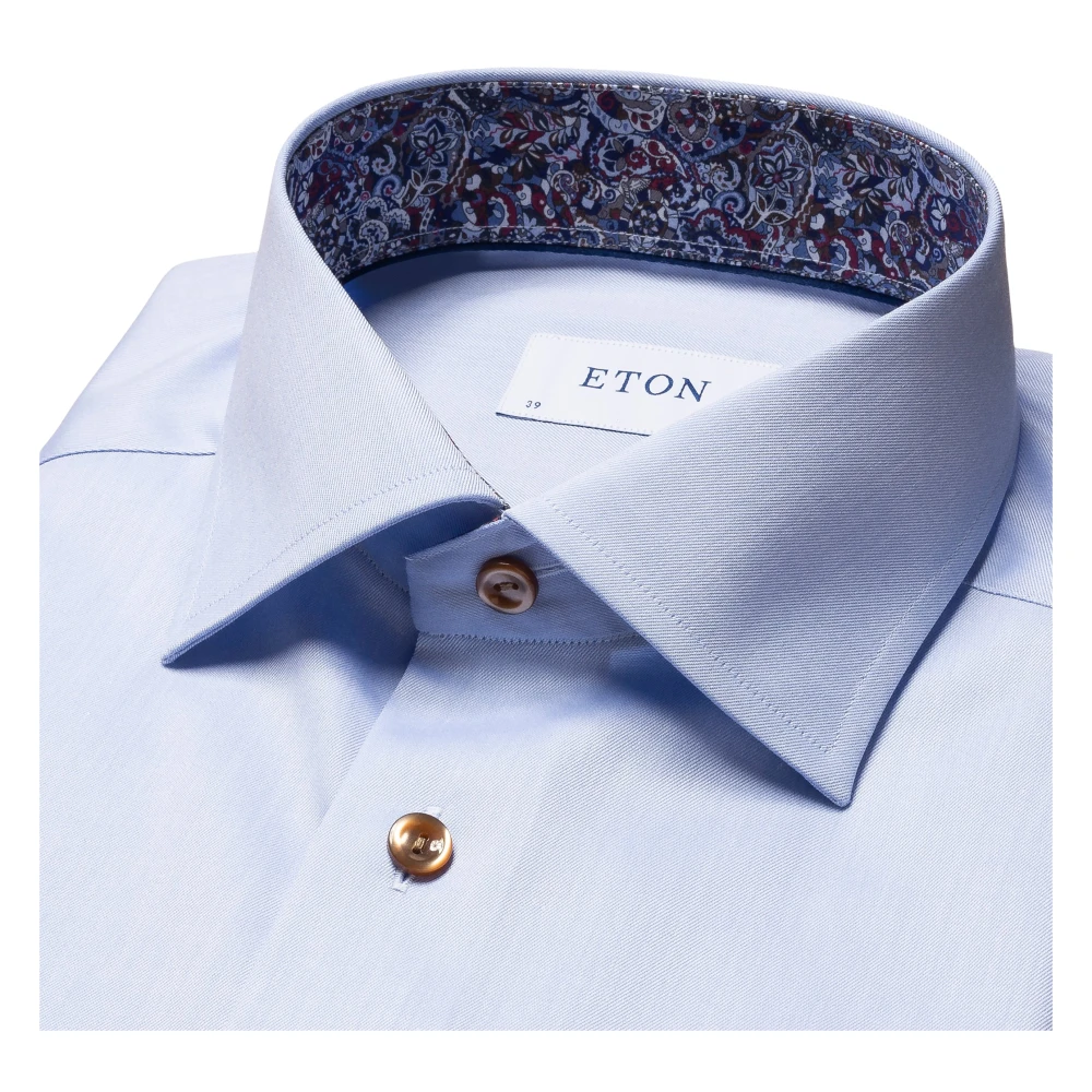 Eton Blauwe Hedendaagse Overdeler Blue Heren