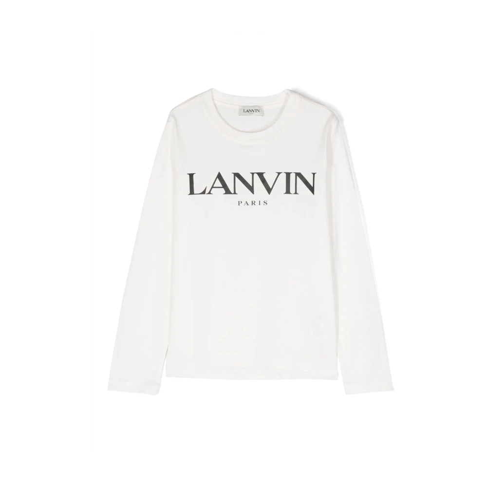 Lanvin Vit Bomull Jersey Pojke T-Shirt White, Pojke