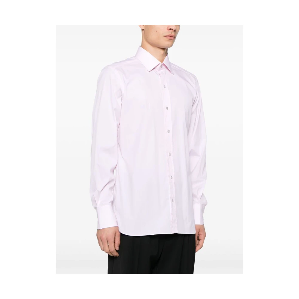 Tom Ford Poederroze Knoopshirt Pink Heren