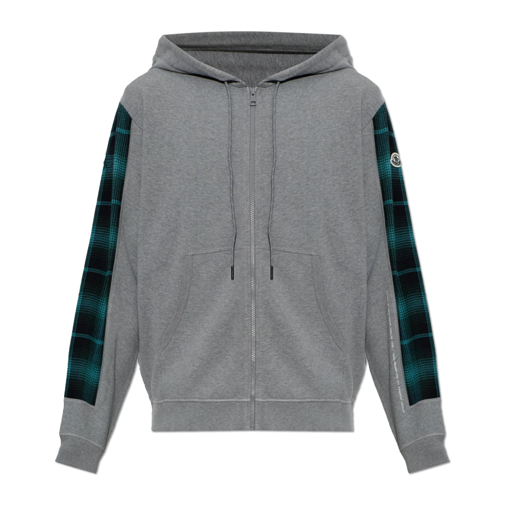 Moncler Felpa Con Zip E Cappuccio Uomo da Grigio, Taglia: M - Immagine 4