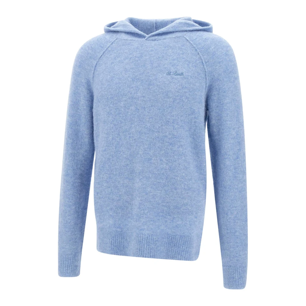 MC2 Saint Barth Piccadilly Alpaca Blend Hoodie Trui Blue Heren