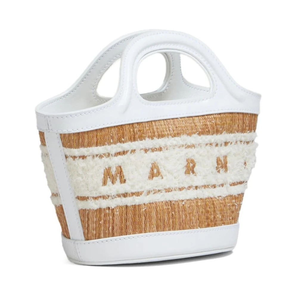 Marni Tropicalia Wit Leren Tas Brown Dames