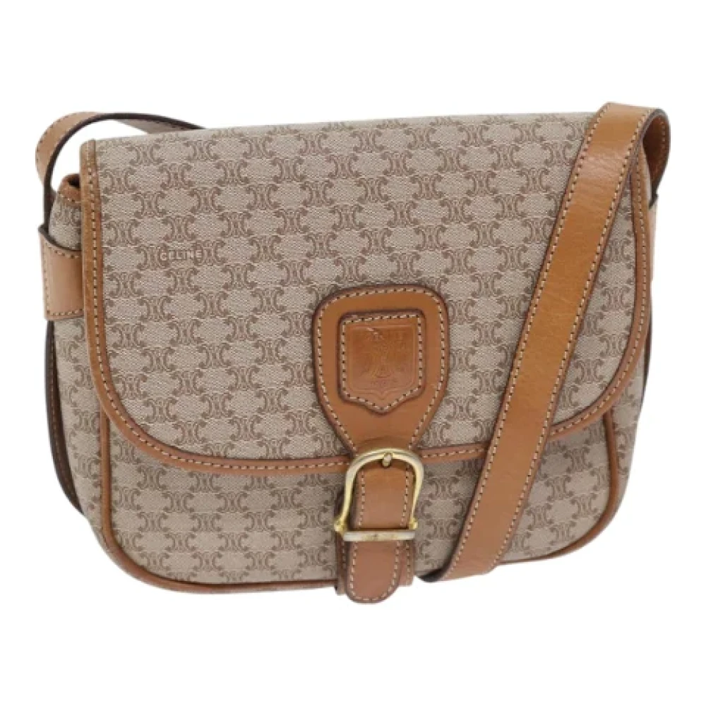 Celine Vintage Pre-owned Canvas celine-bags Beige Dames