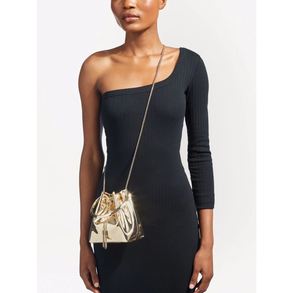 Jimmy Choo Gouden Bon Bucket Tas Yellow Dames