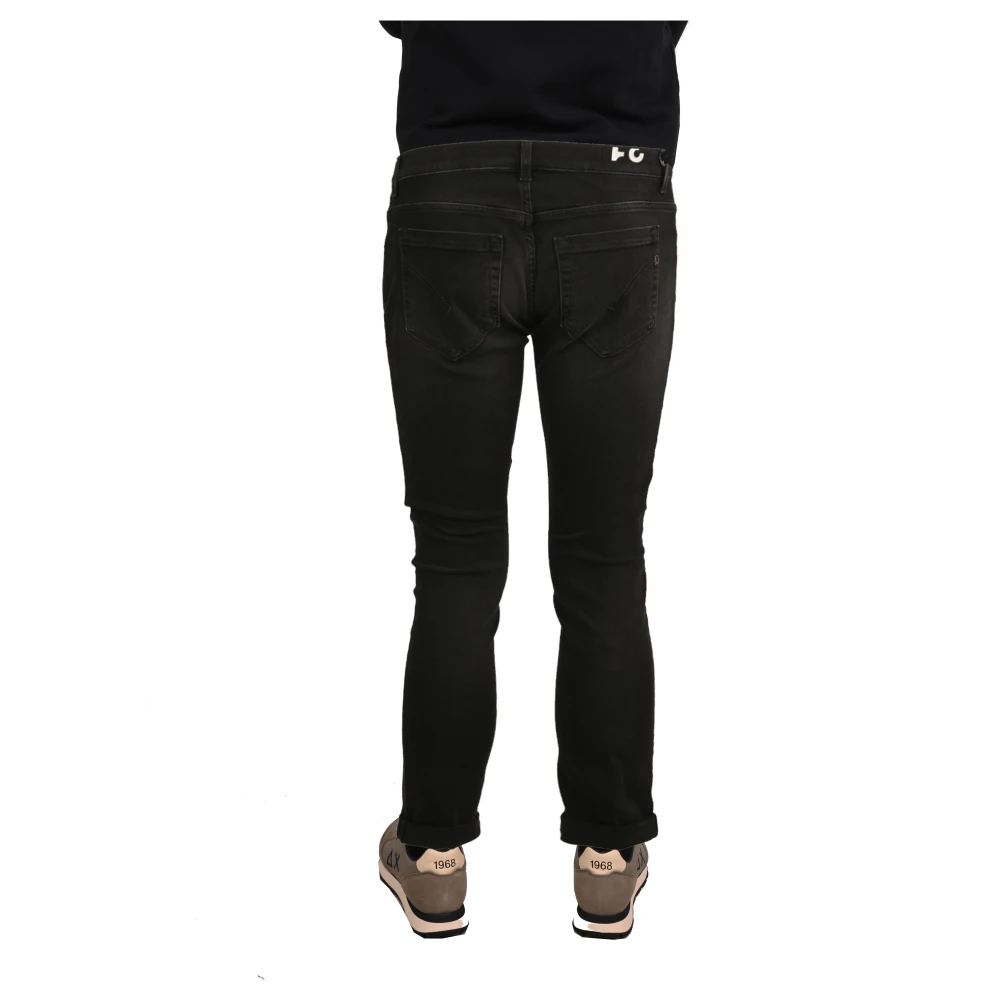 Dondup Skinny Fit Katoenen Jeans Black Heren