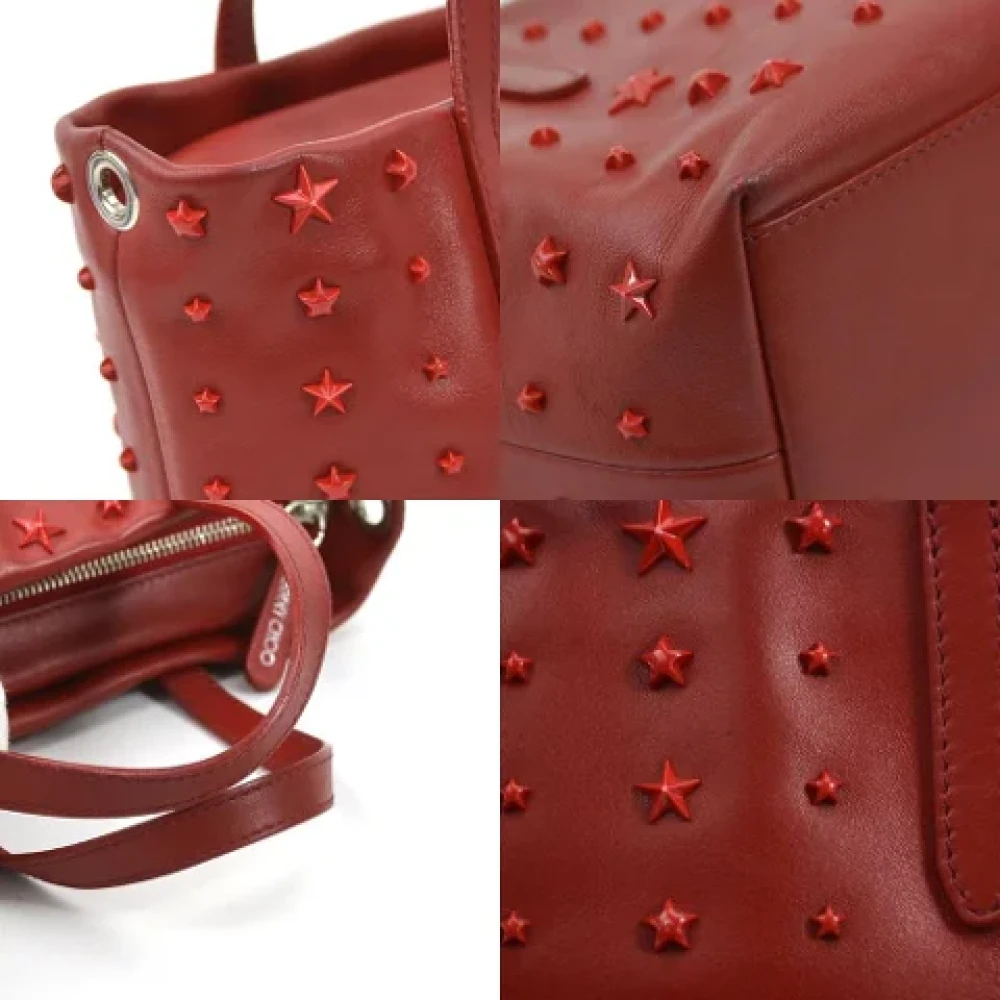 Jimmy Choo Pre-owned Fabric handbags Red Dames