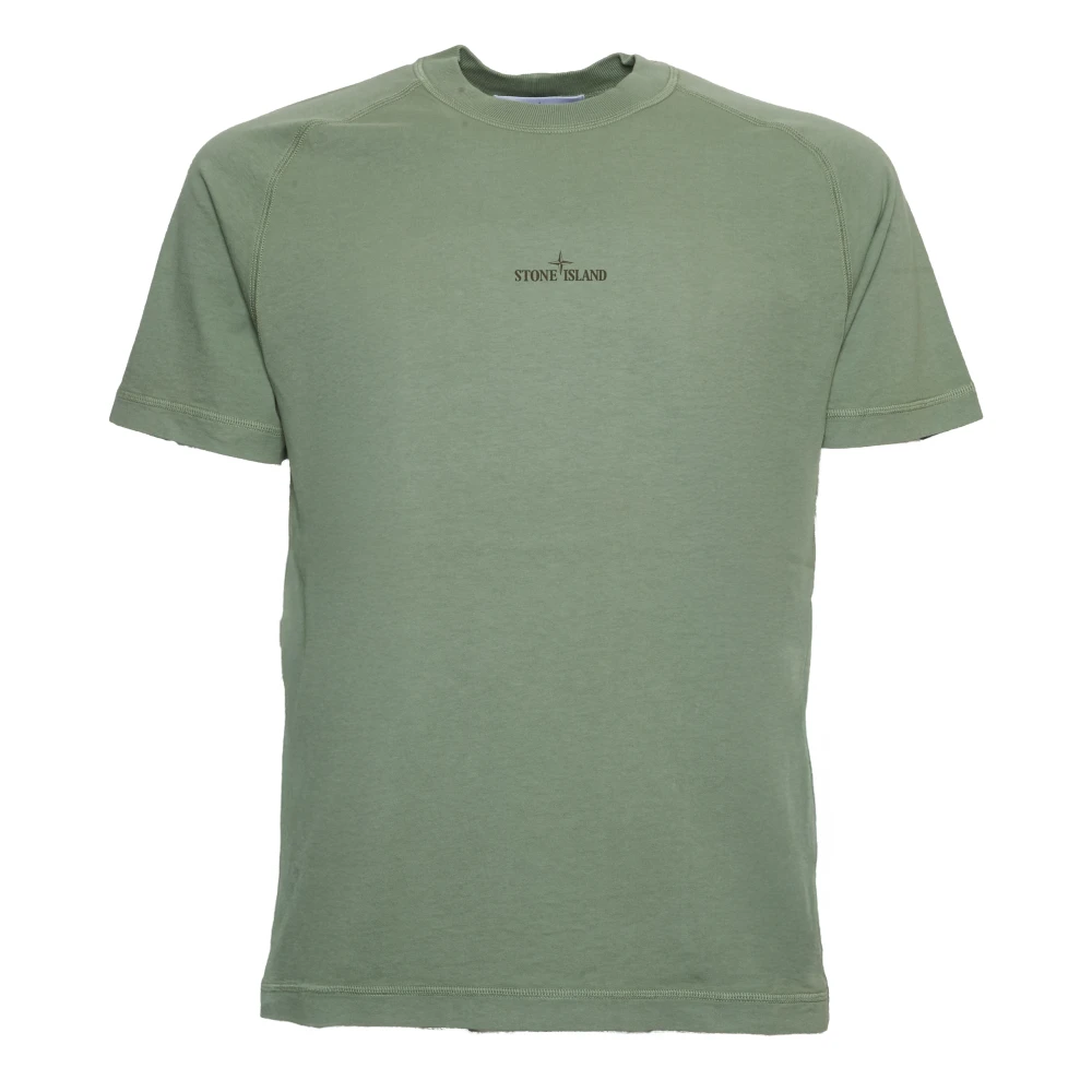 Stone Island Slim-fit T-shirt met uniek logo Green Heren