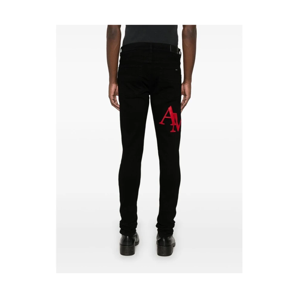 Amiri Zwarte Klassieke Knoopsluiting Jeans Black Heren