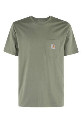 t-shirt-vert-poche-manches-courtes