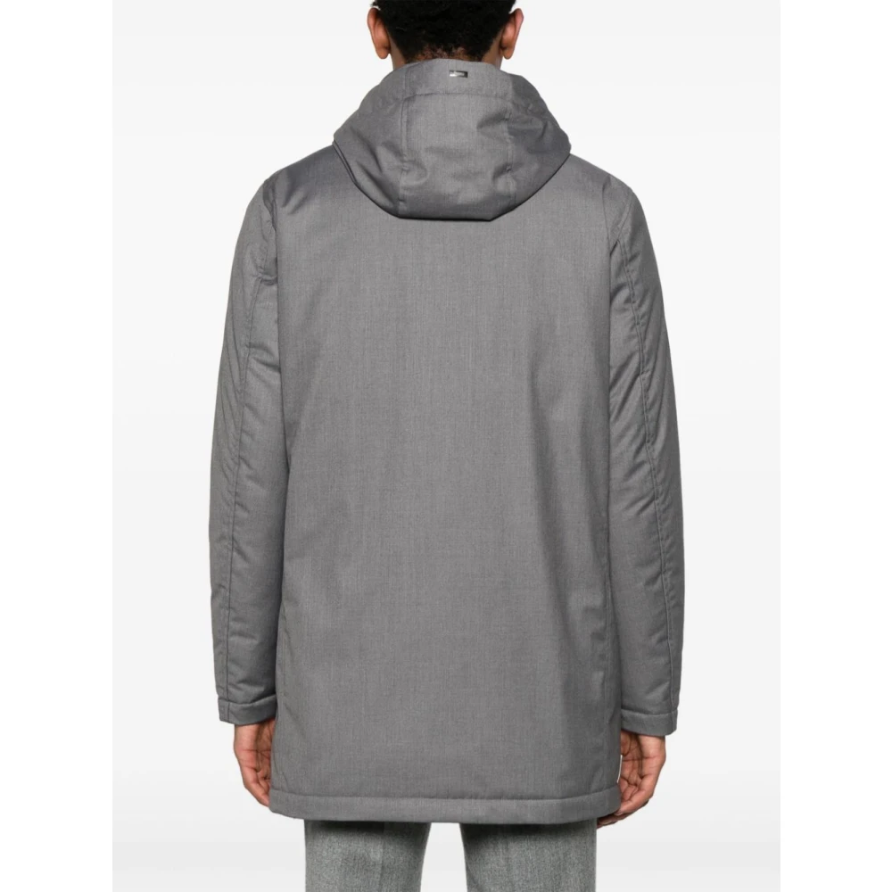 Herno Parka met capuchon en zijzakken Gray Heren