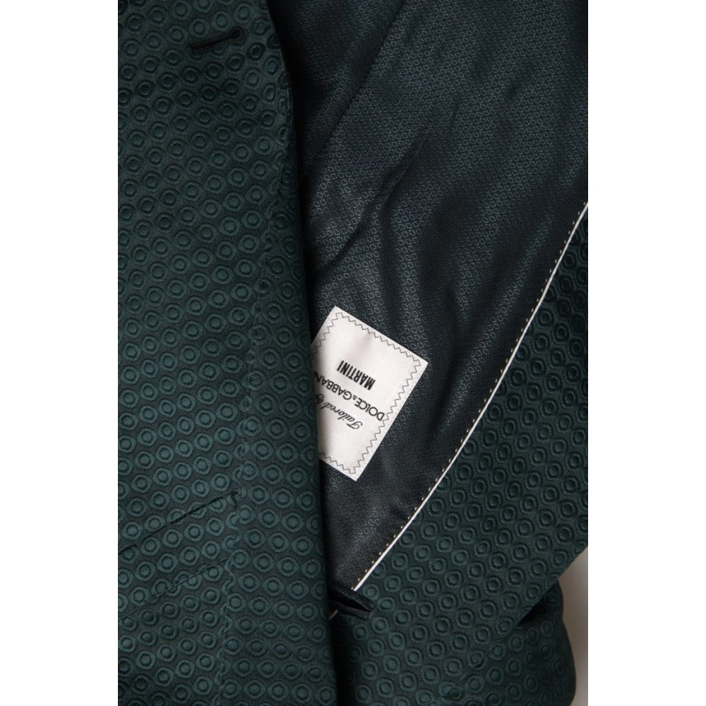 Dolce & Gabbana Single Breasted Suits Green Heren