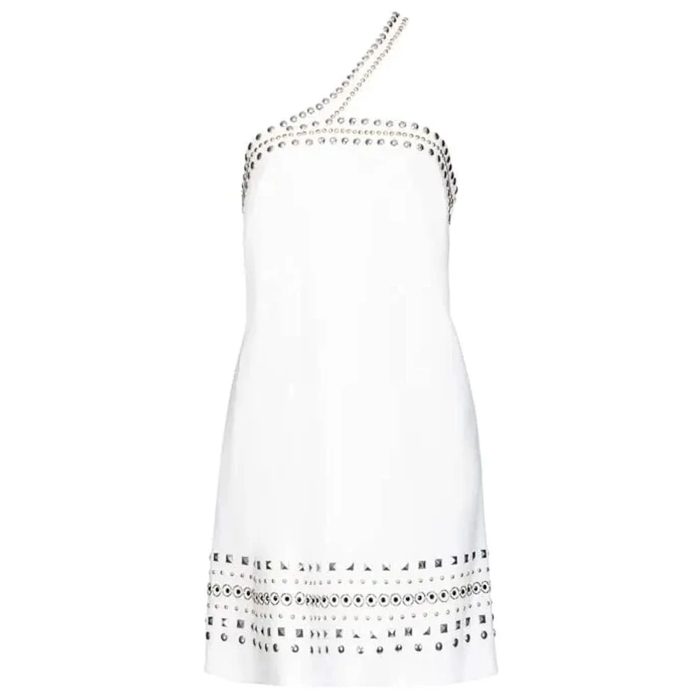 Pinko Mouwloze jurk met studs White Dames