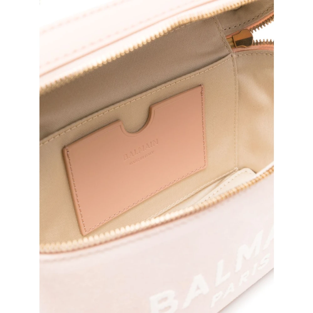 Balmain Roze Schoudertas voor Vrouwen Beige Dames