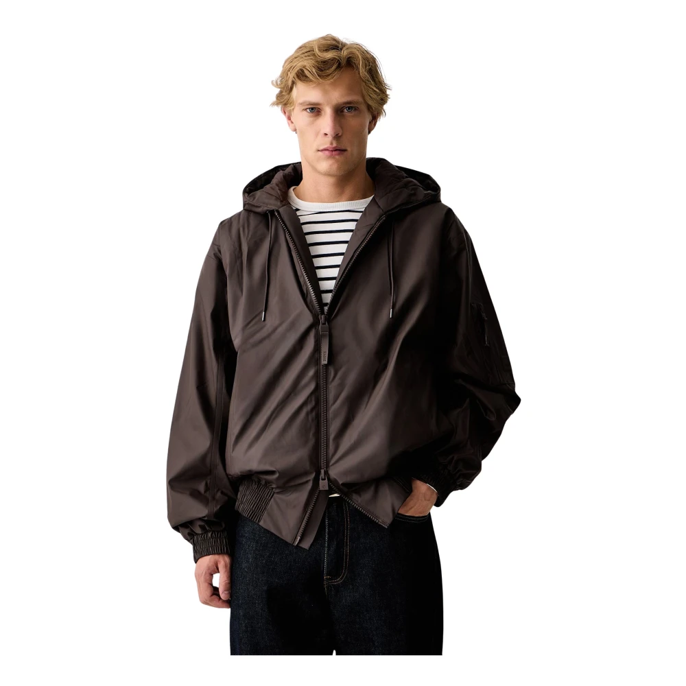 Rains Unisex Marron Giacca Impermeabile W3t1 - Immagine 3
