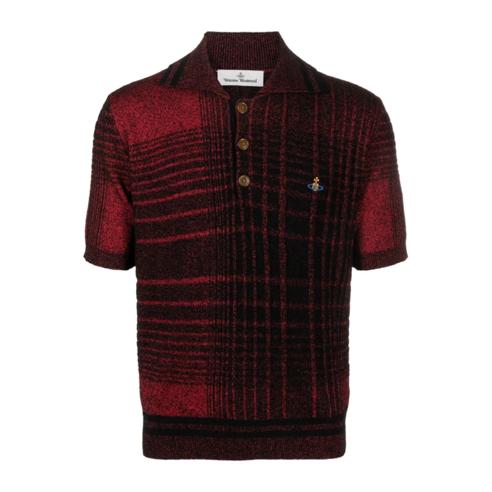 Vivienne Westwood Zwart Rood Polo Shirt Multicolor Heren