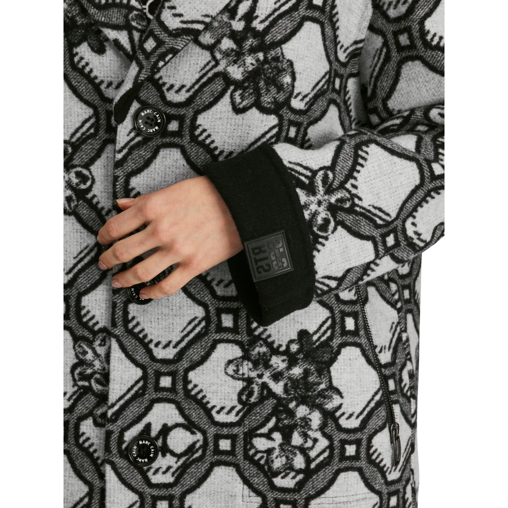 Marc Cain Omkeerbare Jas met Print Gray Dames